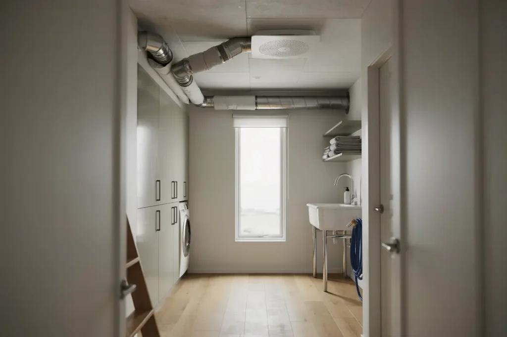 installation av ny fr nluftsfl kt och ventilationskanaler i skottv ng